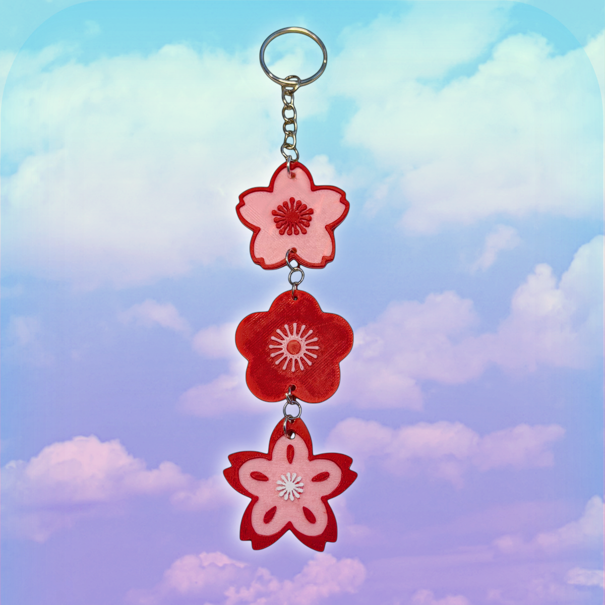 Sakura Flower Dangling Keychain