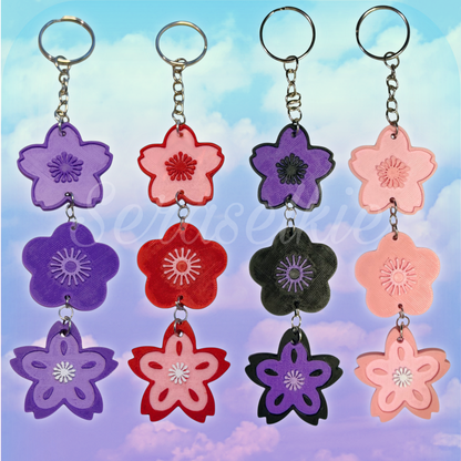 Sakura Flower Dangling Keychain