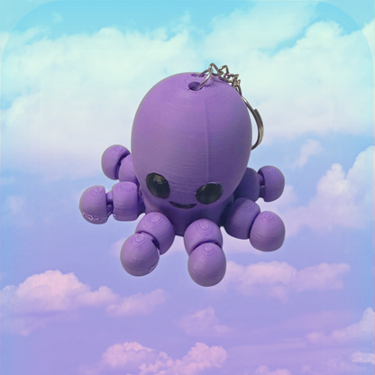 Purple Octopus Fidget Toy Keychain