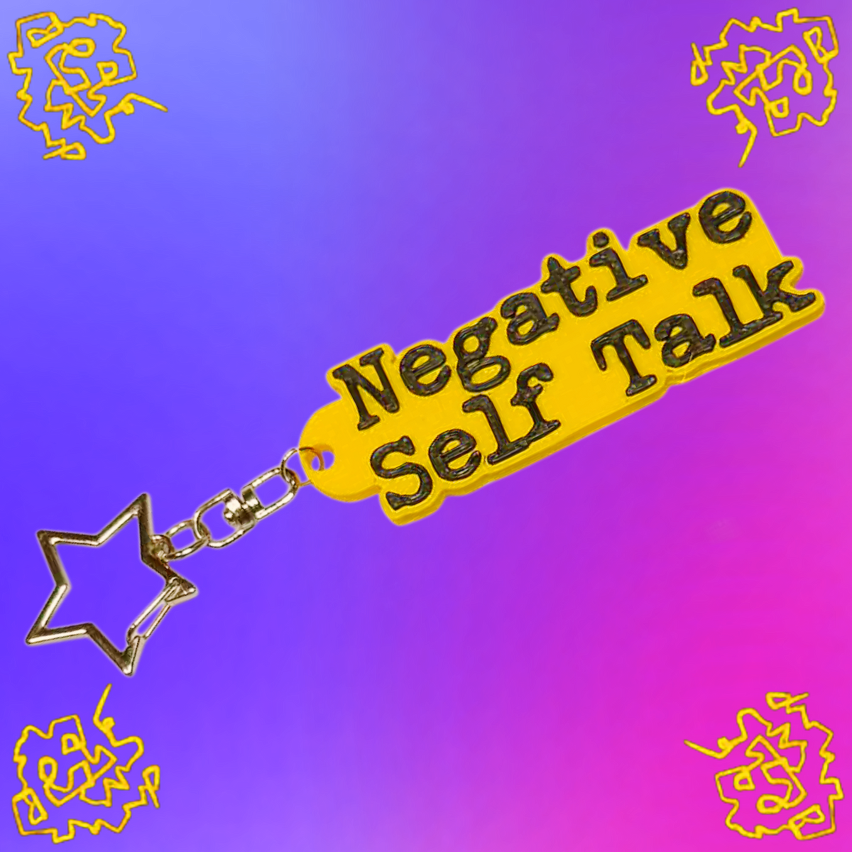 "Negative Self Talk" Keychain, Inspired by Hayley William's "EDAABP"