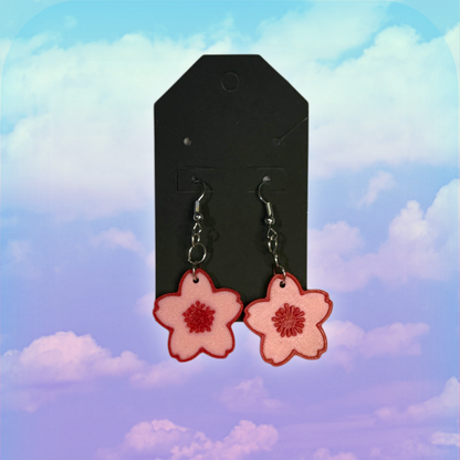 Sakura Flower Petal Earrings