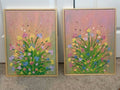 Set of two Framed 12 x 16 Texture Paste Paintings