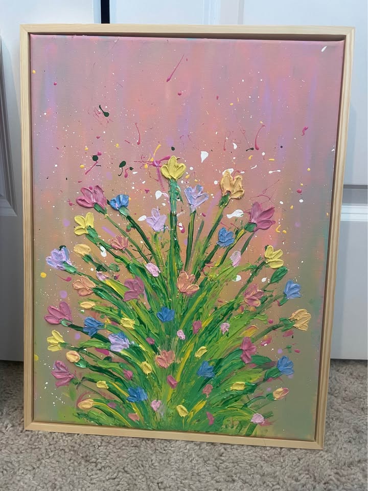 Set of two Framed 12 x 16 Texture Paste Paintings