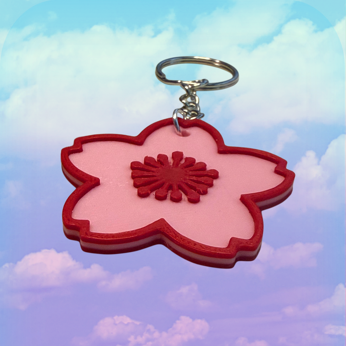 Sakura Flower Keychain