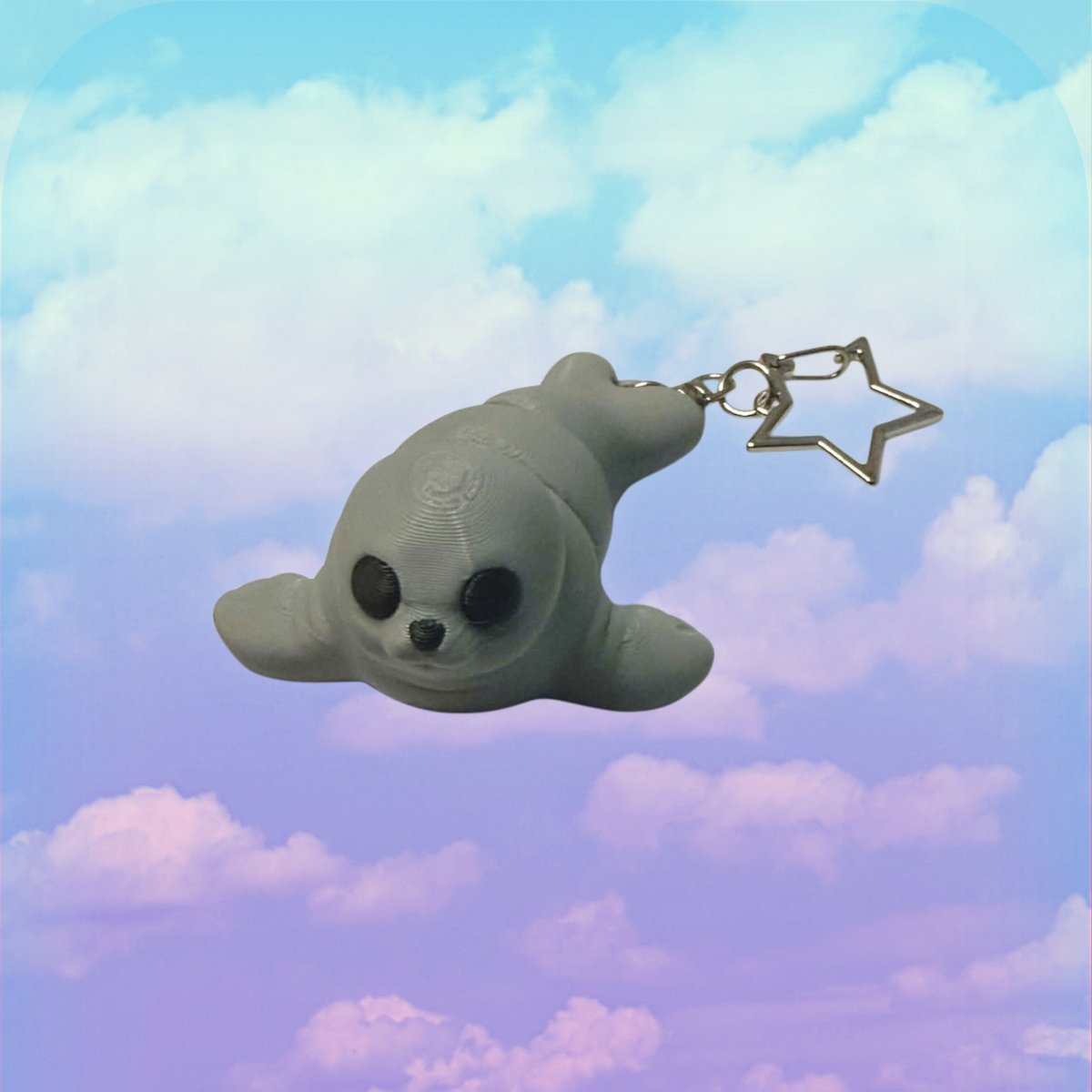 Grey Seal Toy Keychain