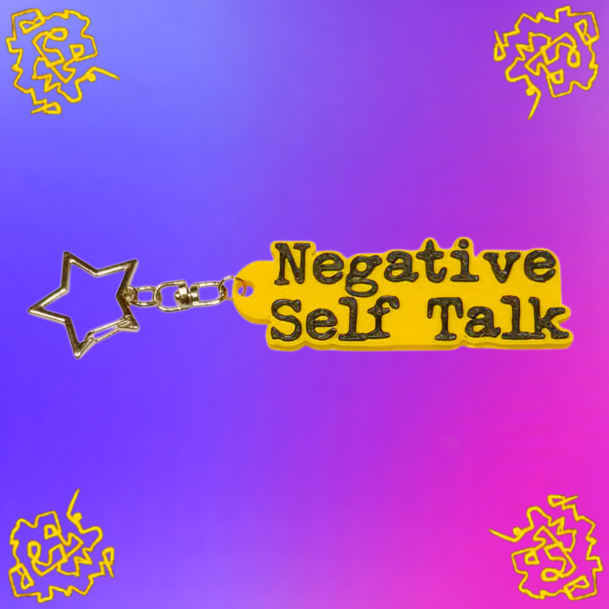 "Negative Self Talk" Keychain, Inspired by Hayley William's "EDAABP"