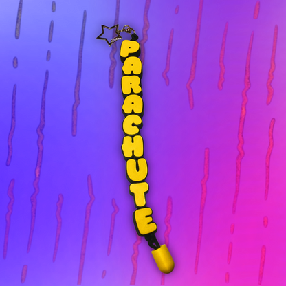 "Parachute"-Inspired Jumbo Bubble Letter Keychain
