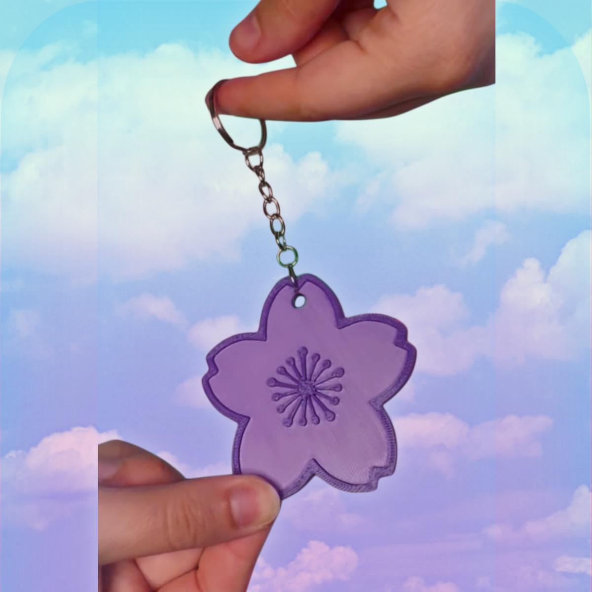 Sakura Flower Keychain