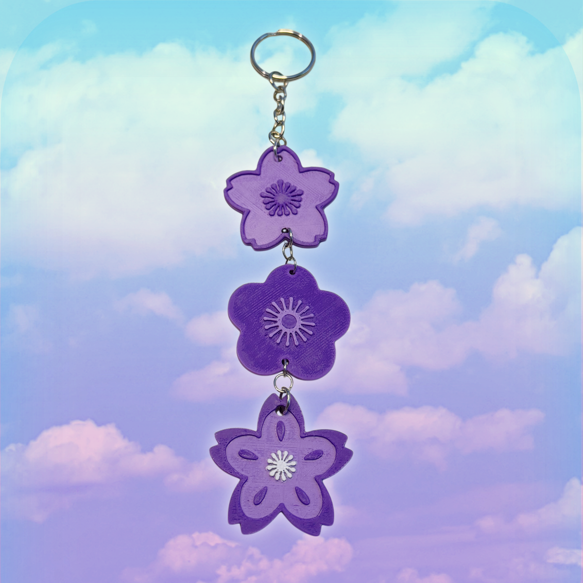 Sakura Flower Dangling Keychain