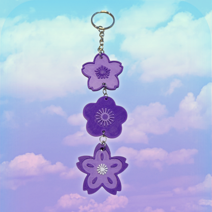 Sakura Flower Dangling Keychain