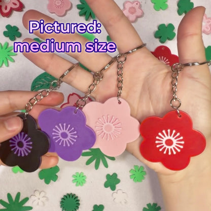 Scalloped Sakura Flower Petal Keychain